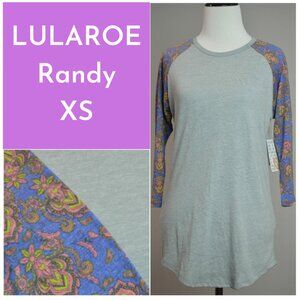 BNWT Lularoe XS Randy w/printed sleeve